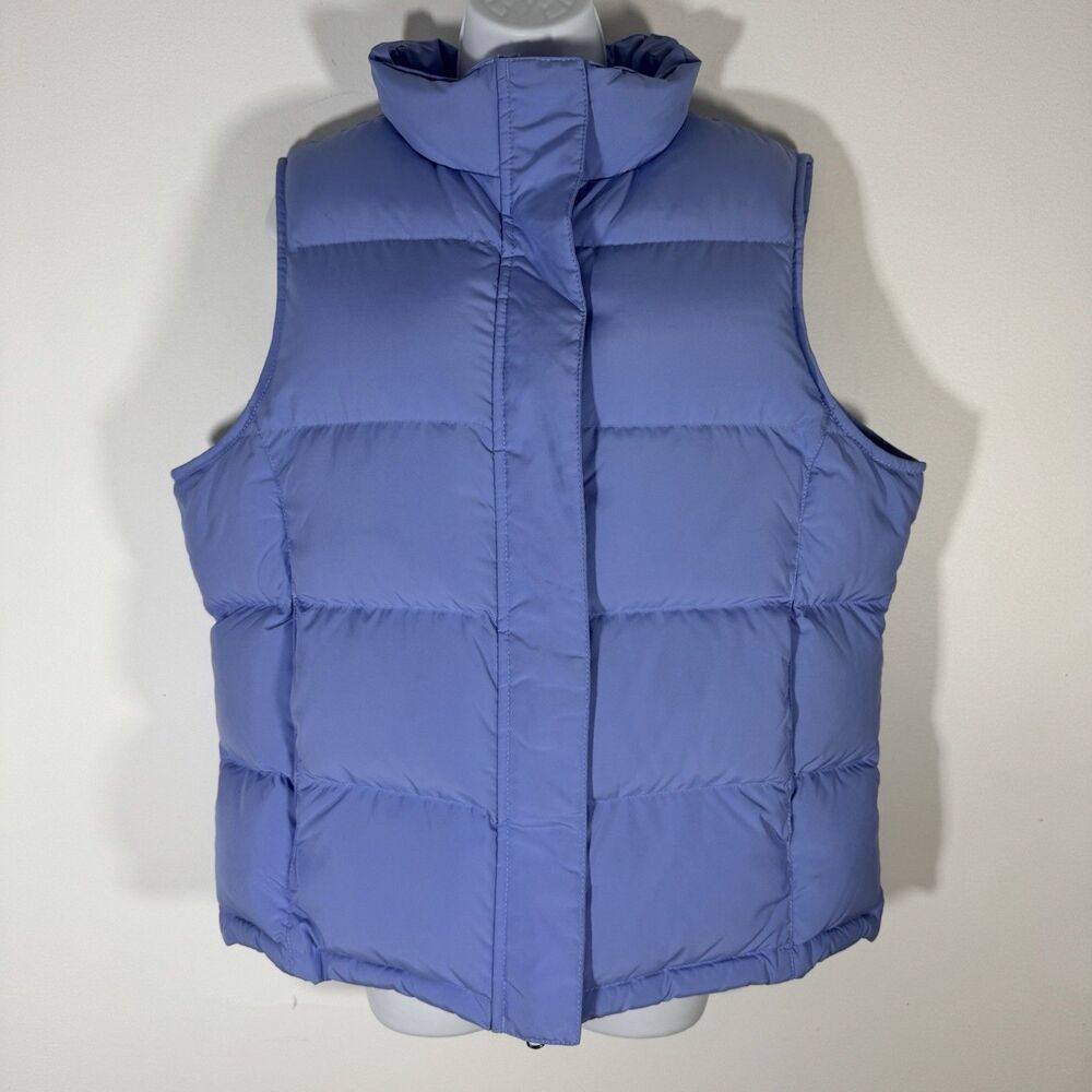 LL Bean Blue Goose Down Puffer Vest Women’s L Reg